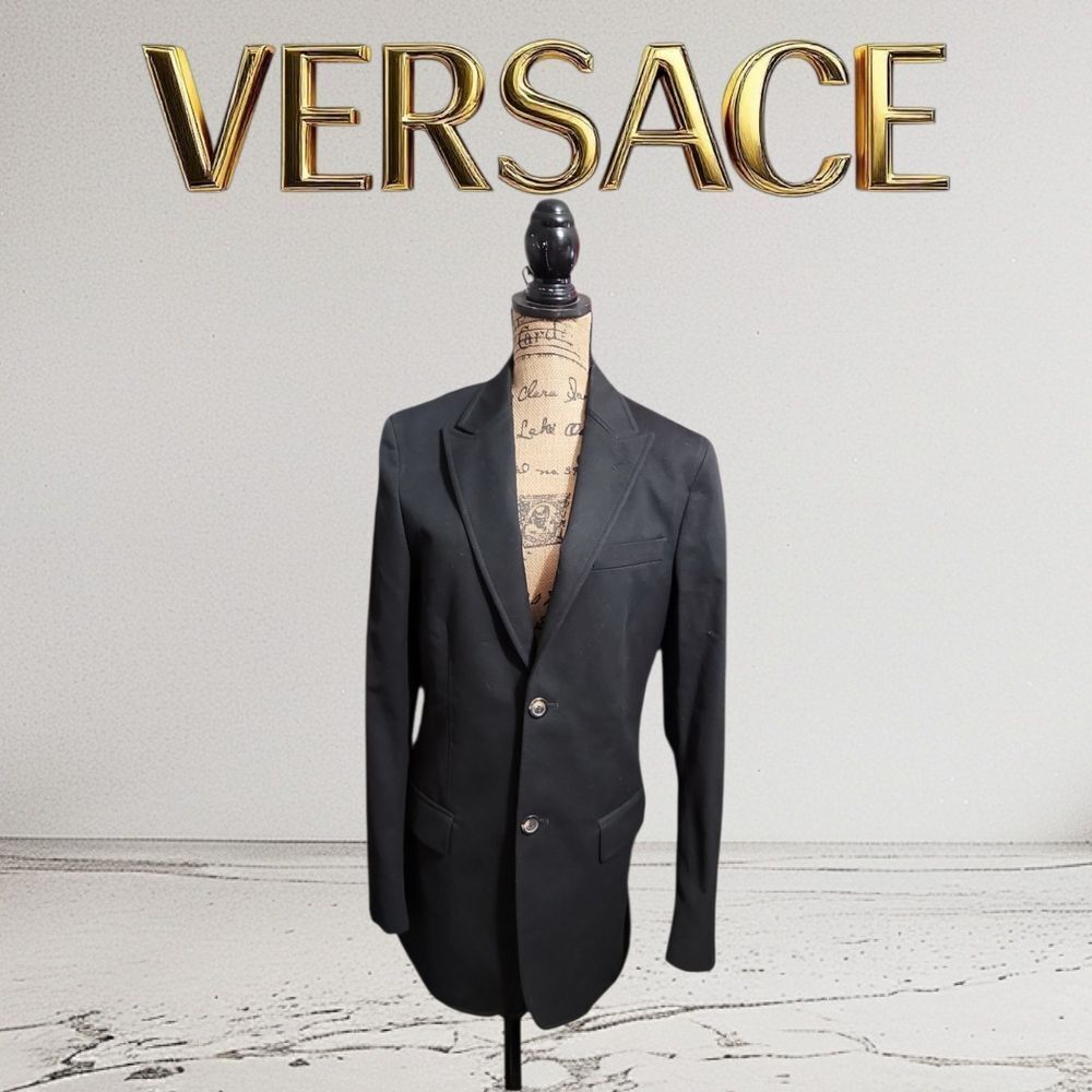 VERSACE Black Cotton Blazer Excellent Condition Sz 46/Small Mens Unisex